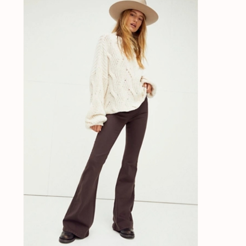 FREE PEOPLE: Penny Pull-On Flare Jeans